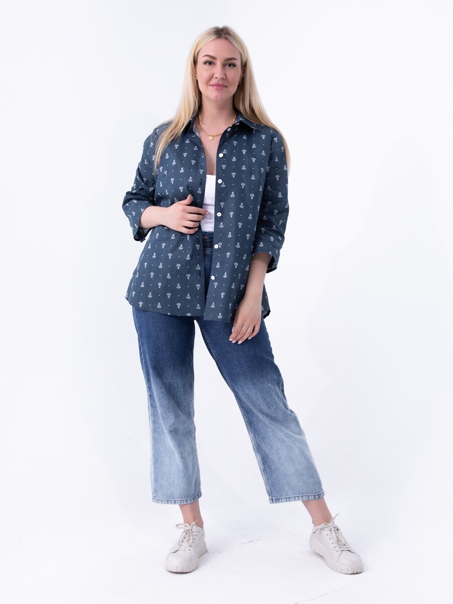 

Блузки, Синий;темно-синий