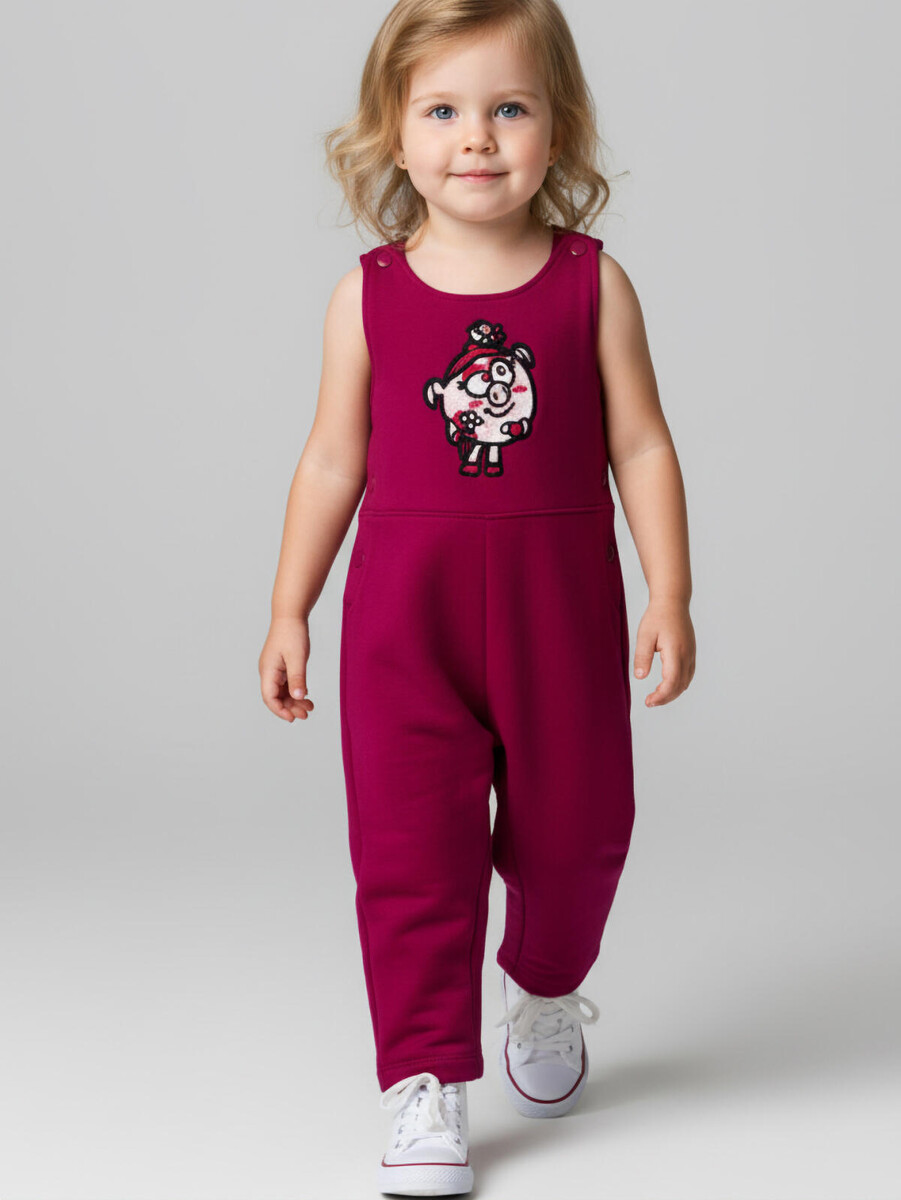 

Полукомбинезон трикотажный, Бордовый