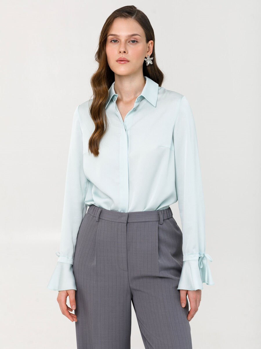 

Блузка, Голубой;морская пена