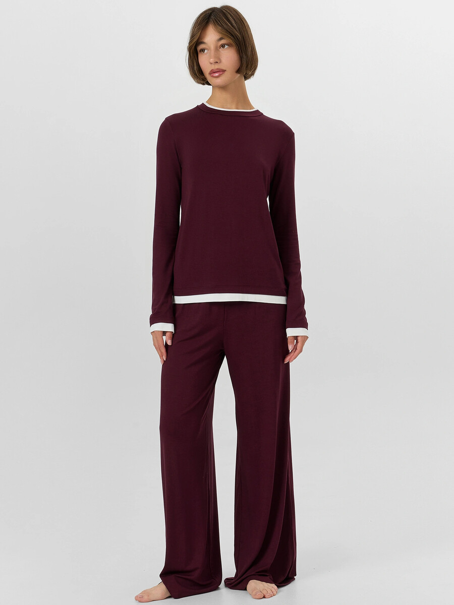

Комплект домашний женский бордовый, Бордовый;бордо