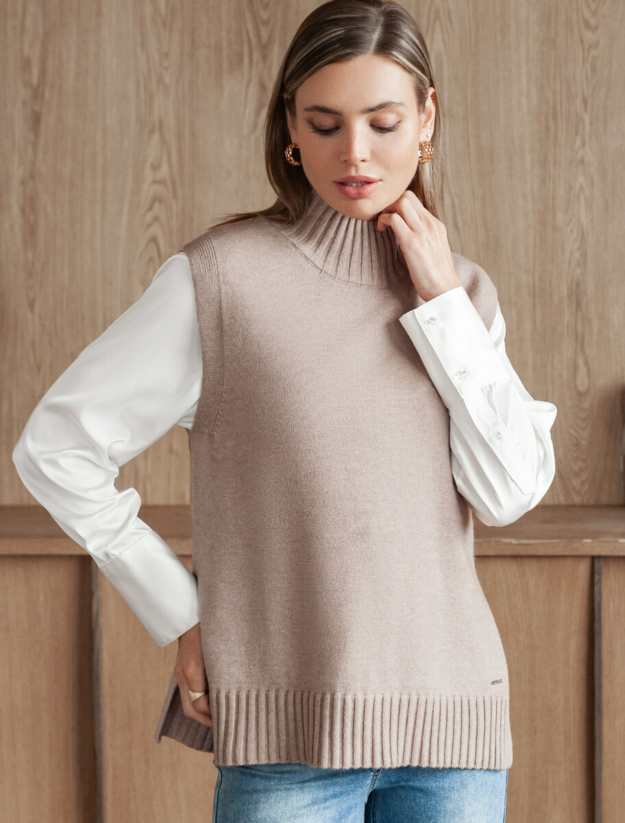 

Жилет, Бежевый;макиато меланж