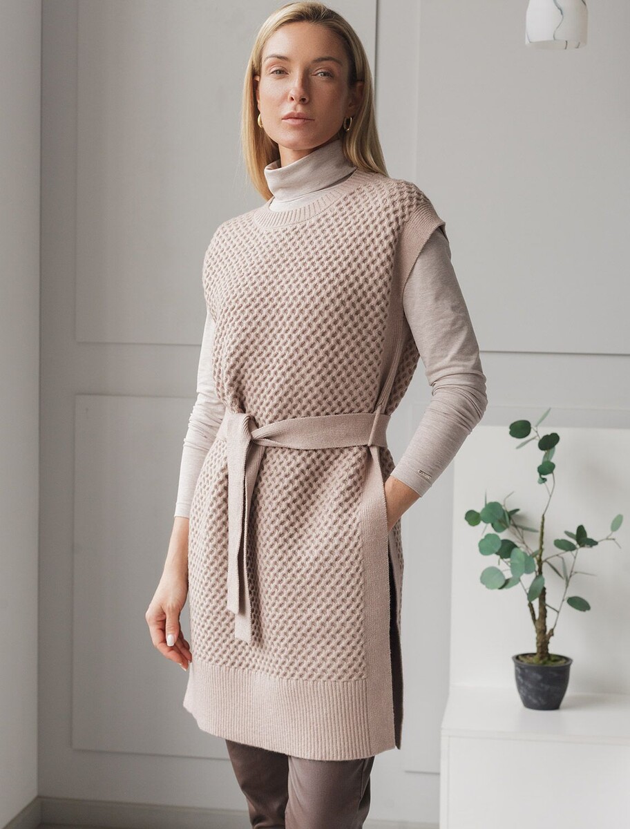 

Жилет, Бежевый;макиато меланж