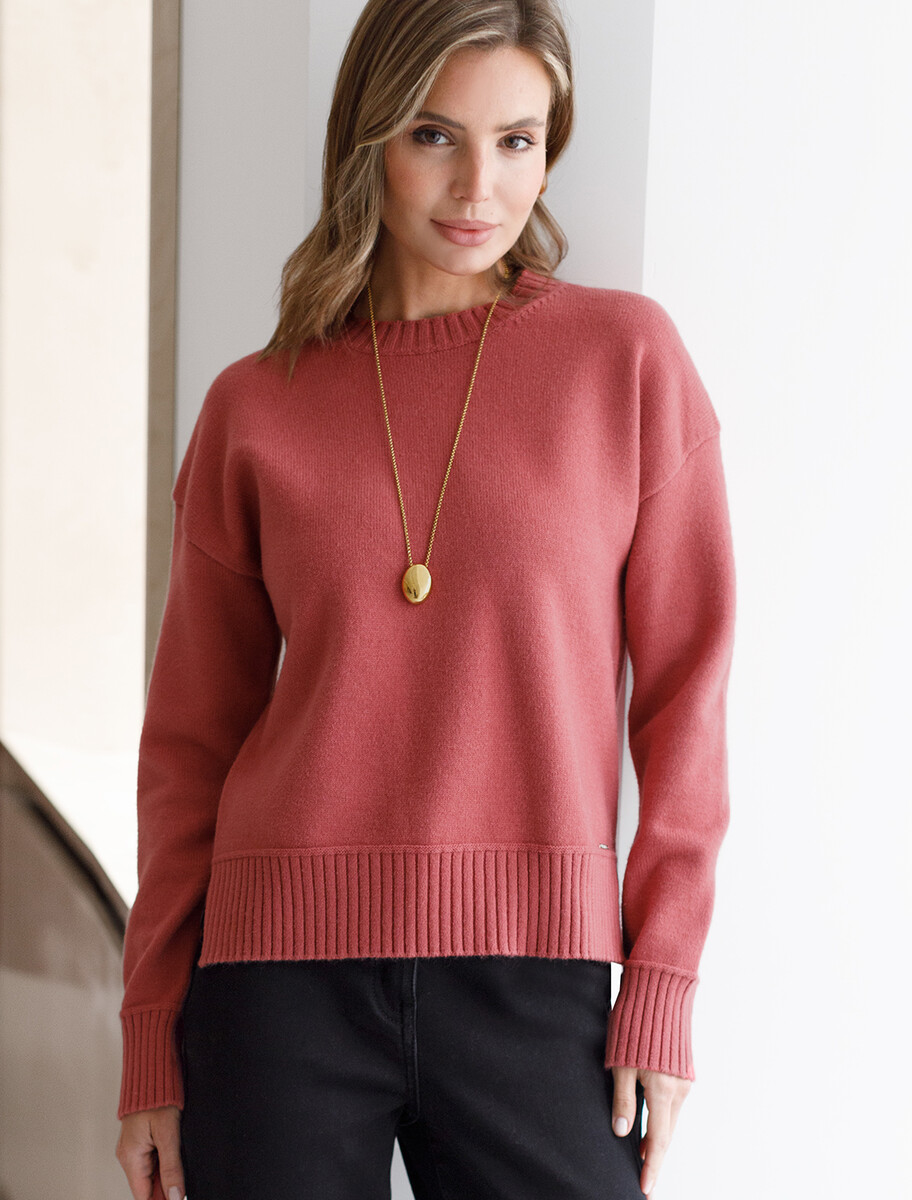 

Джемпер, Розовый;темно-коралловый