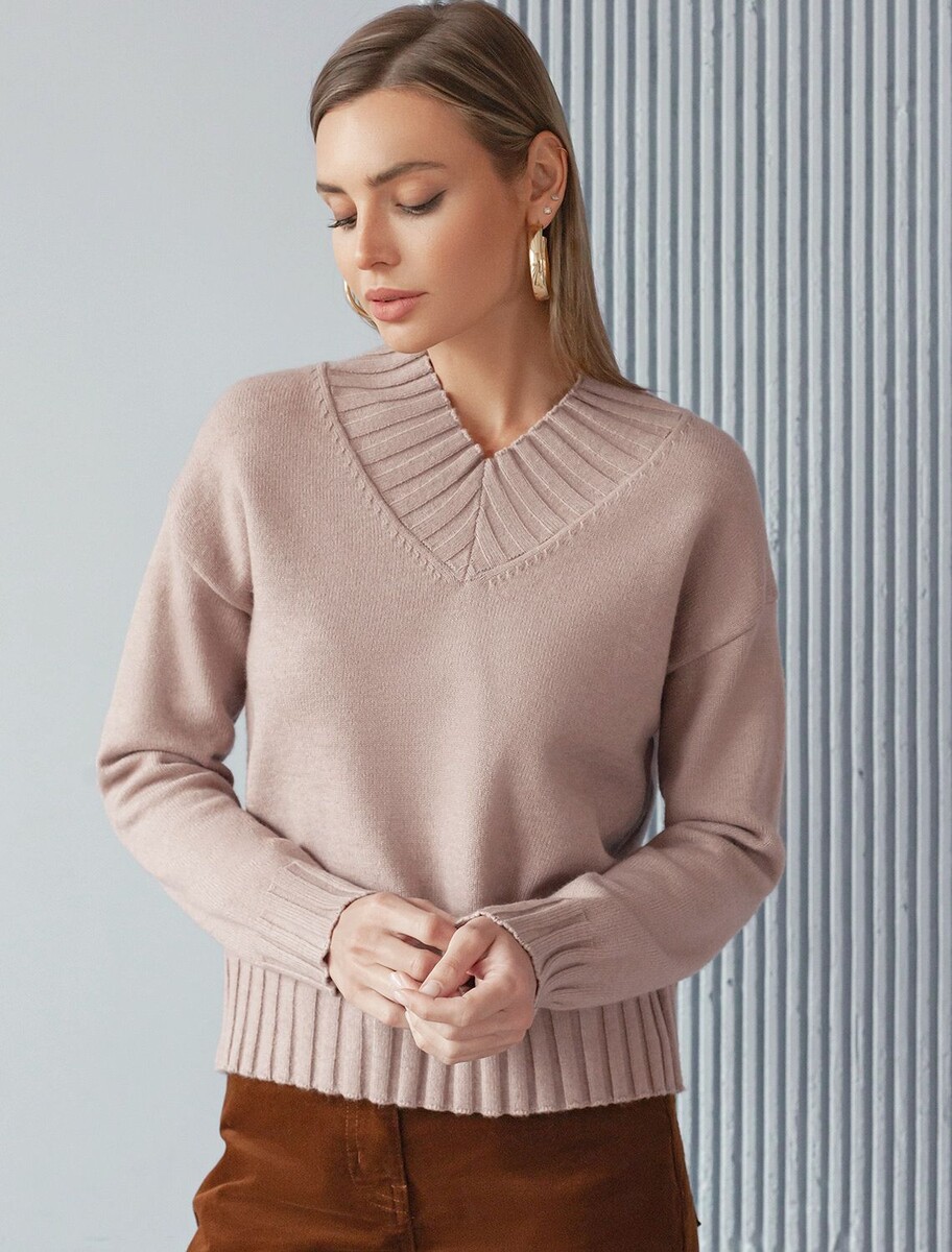 

Джемпер, Бежевый;макиато меланж