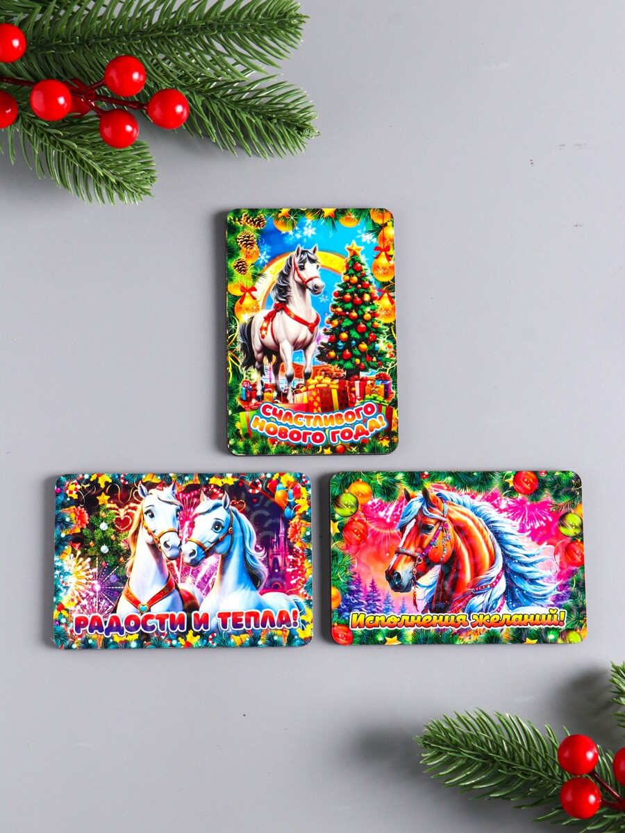 

Набор магнитов на холодильник 3 шт.