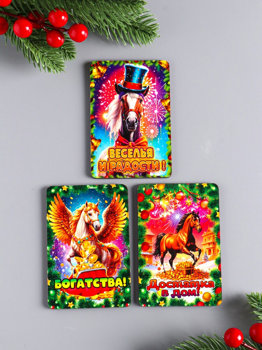 

Набор магнитов на холодильник 3 шт.