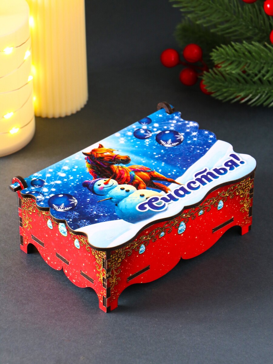 

Шкатулка для украшений, подарков, Разноцветный;красный