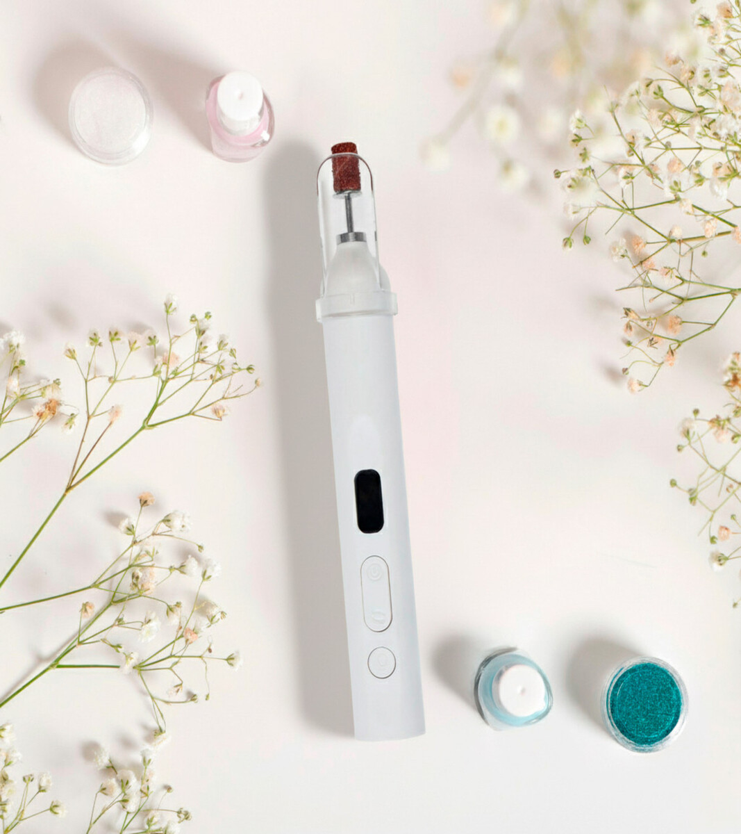 

Машинка для маникюра lmm-01-05, 5 насадок, 2 вт, акб, белый