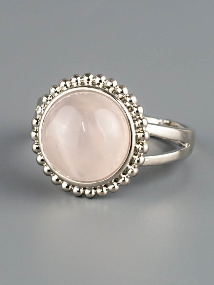 

Кольцо, Розовый;серебристый