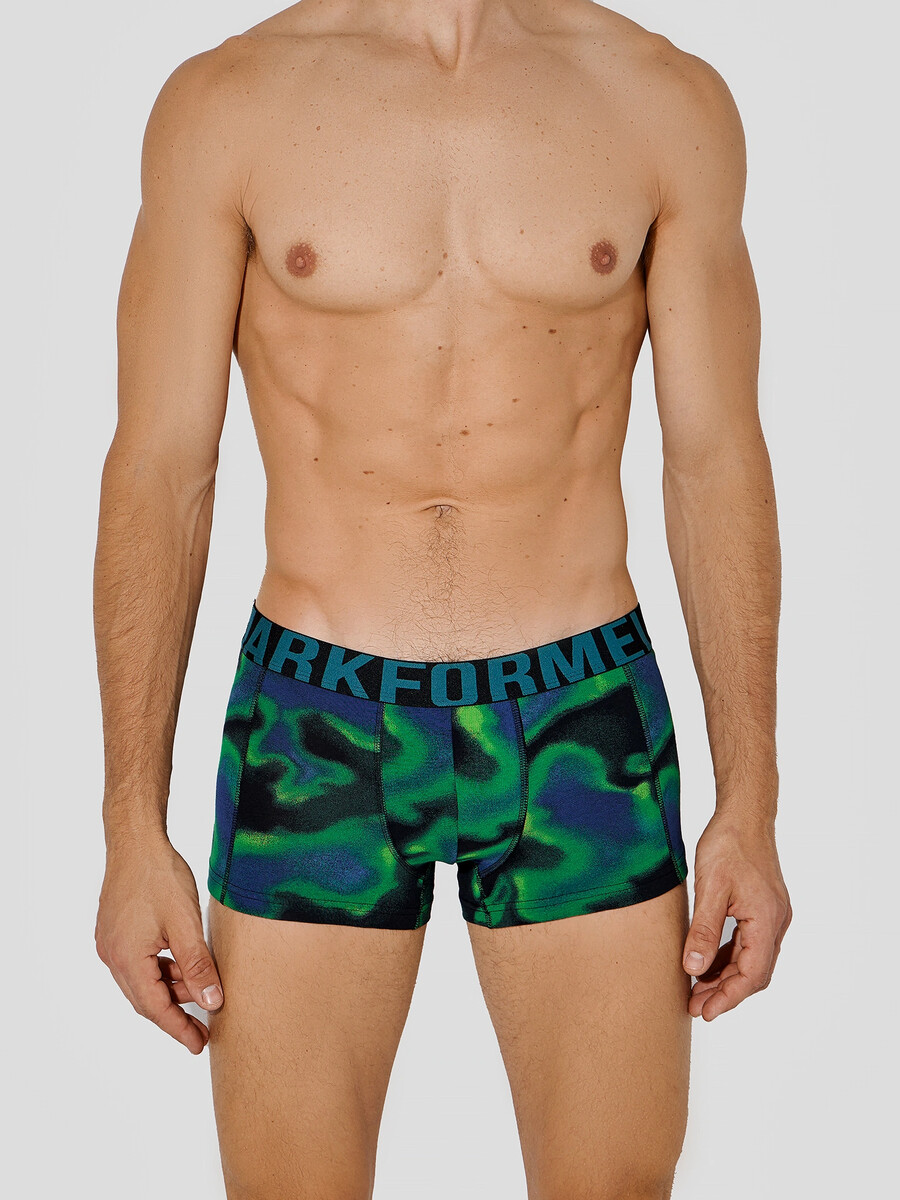 

Трусы боксеры мужские черные с разводами, Черный;разводы на черном