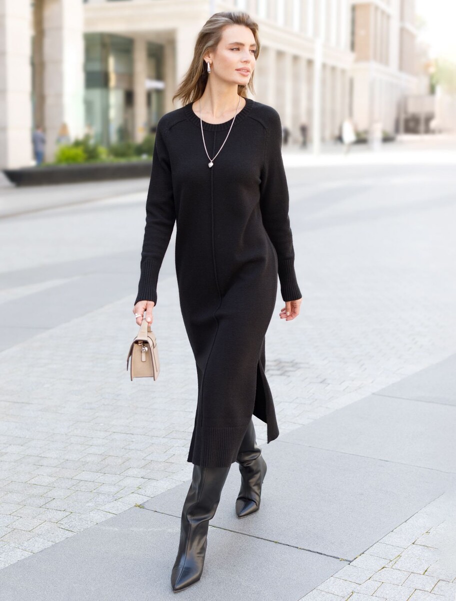 

Платье вязаное, Черный