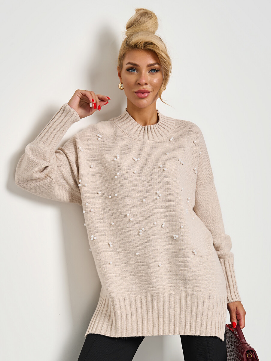 

Джемпер, Бежевый;светло-бежевый