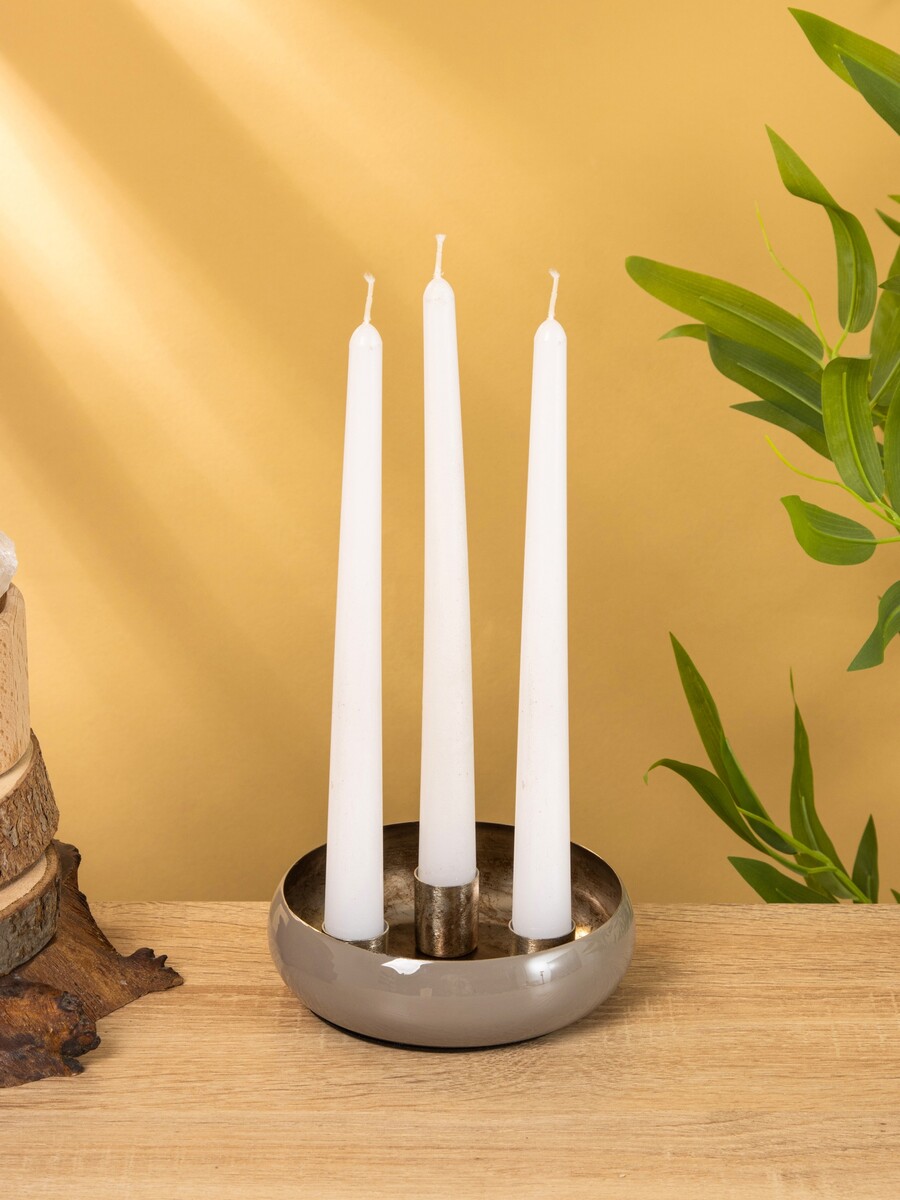 

Подсвечник на 3 свечи на магнитах, Серый