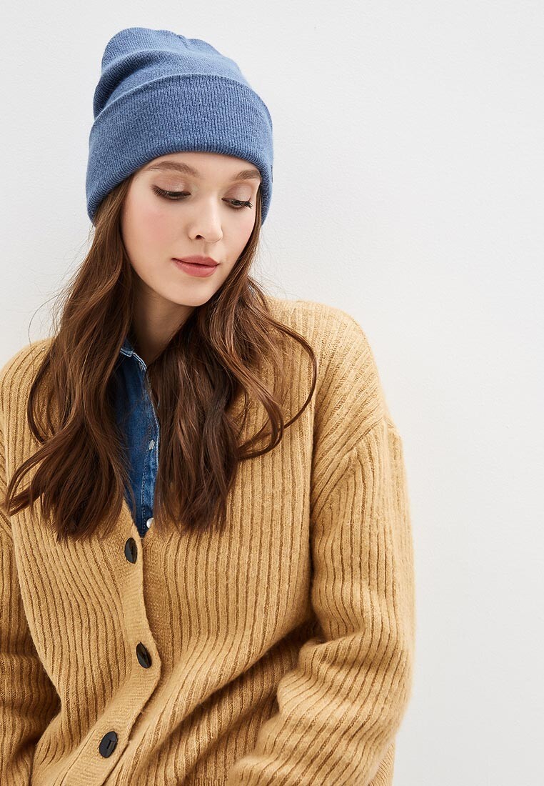 

Шапка женская, Голубой;серо-голубой