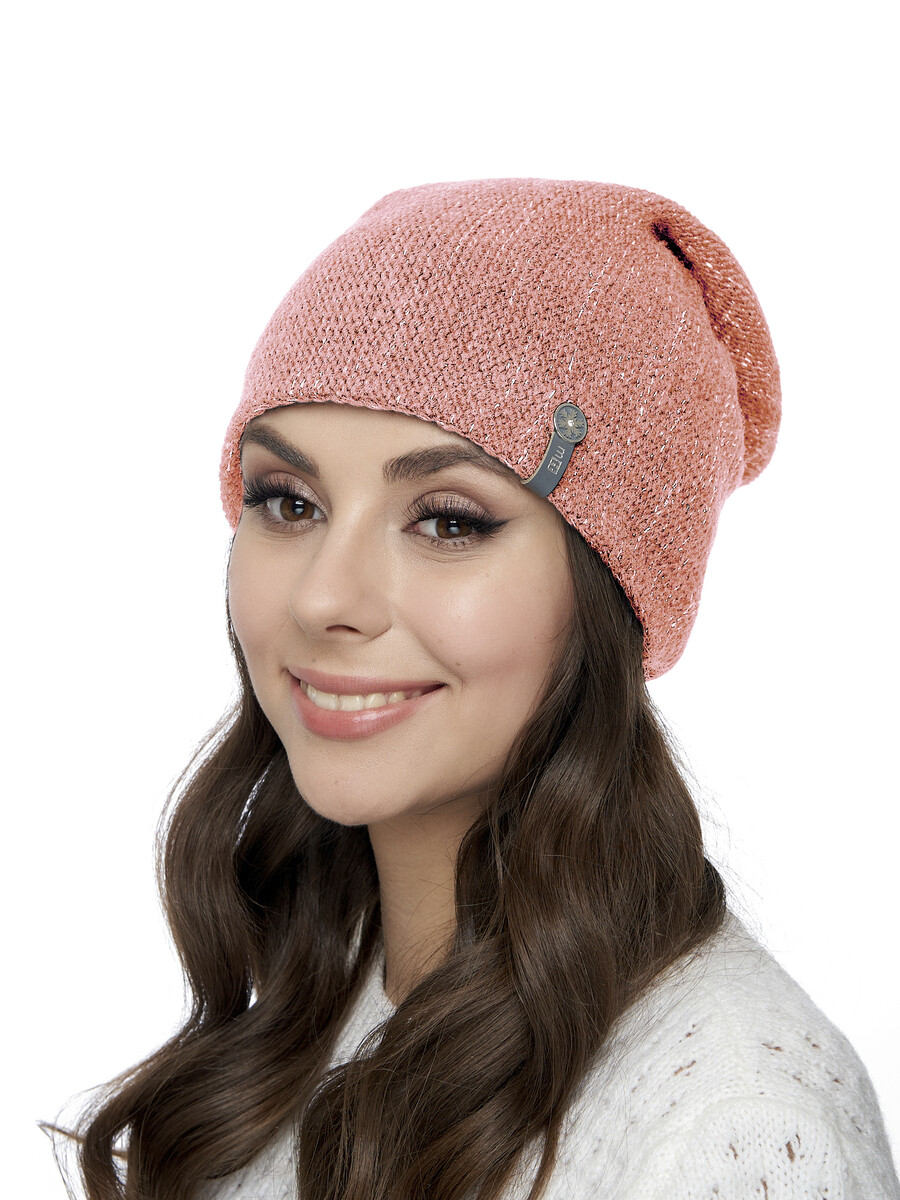 

Шапка женская, Розовый;пепельная роза