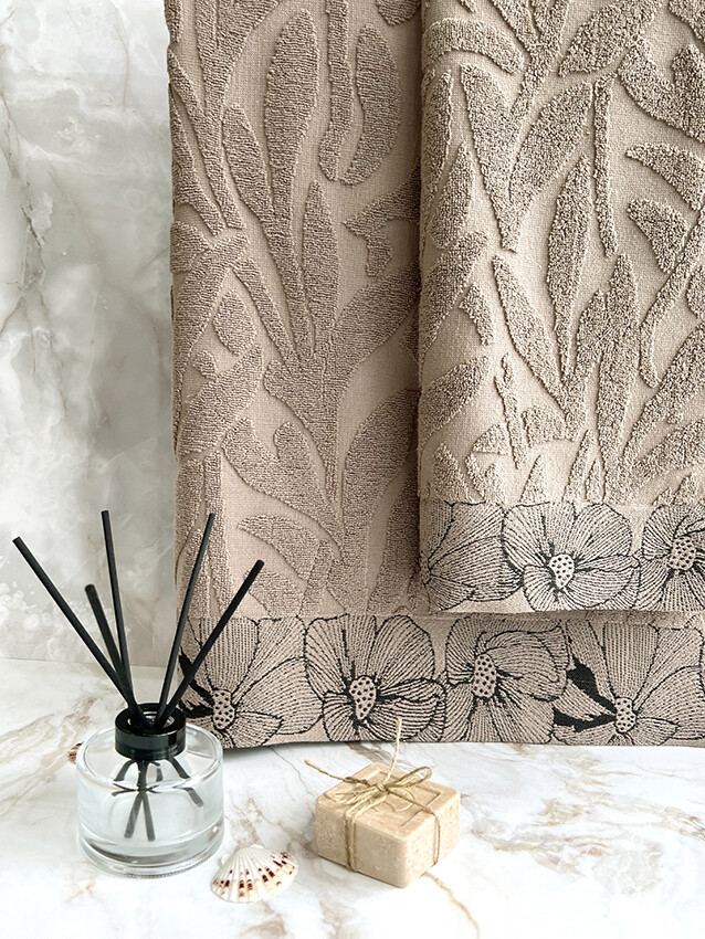 

Полотенце махровое 50x90, Бежевый