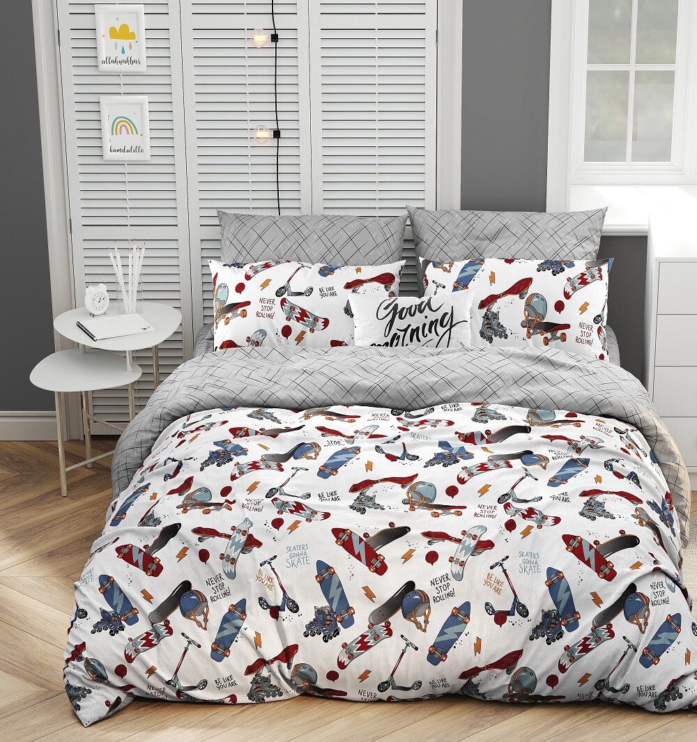 

Постельное белье 1,5 сп Тинейджер нав.70х70-1 шт.простыня 90х200х20, Разноцветный