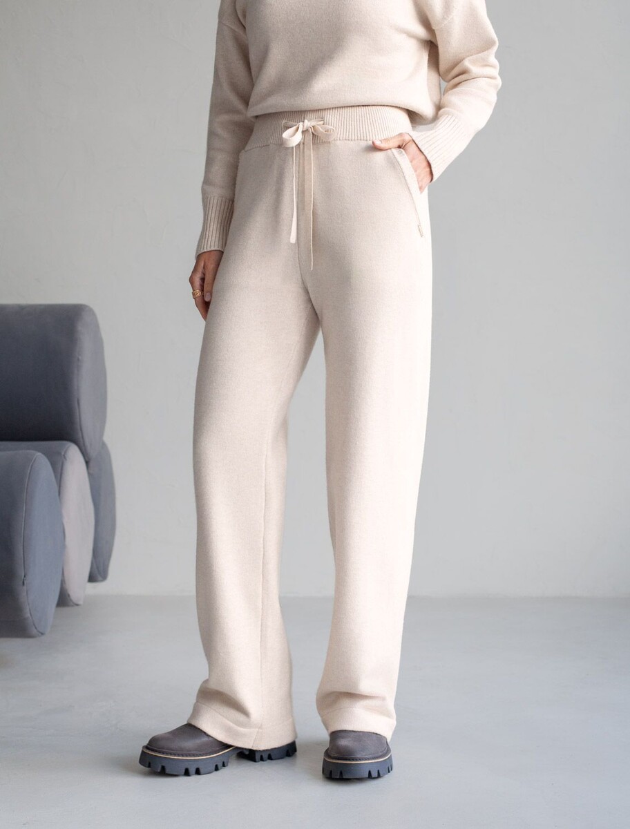 

Брюки, Бежевый;овсяный меланж