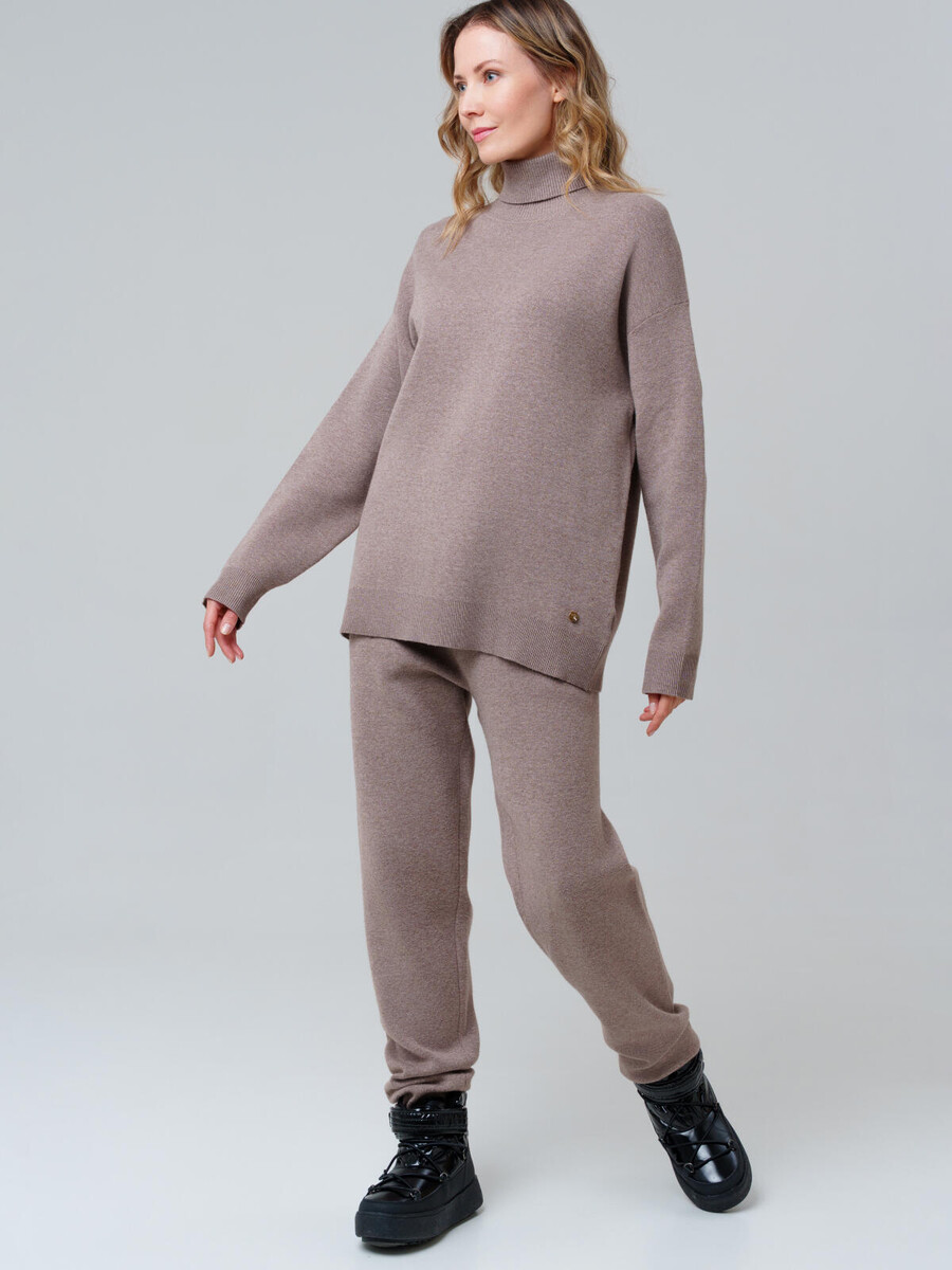 

Комплект трикотажный джемпер брюки, Бежевый