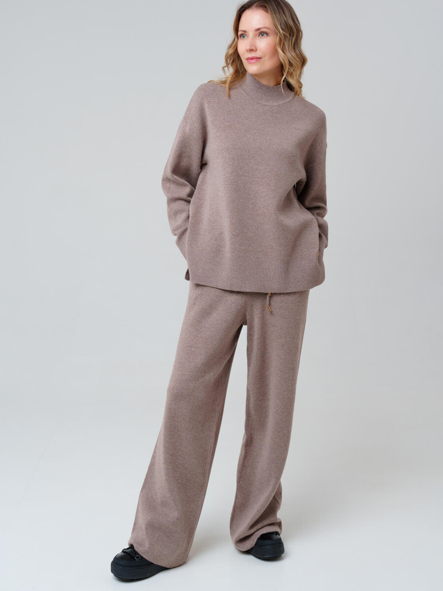 

Комплект трикотажный джемпер брюки, Бежевый