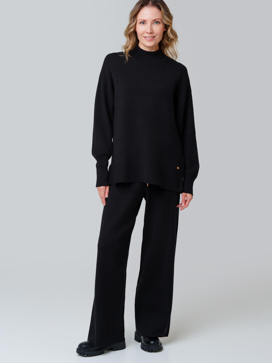 

Комплект трикотажный джемпер брюки, Черный