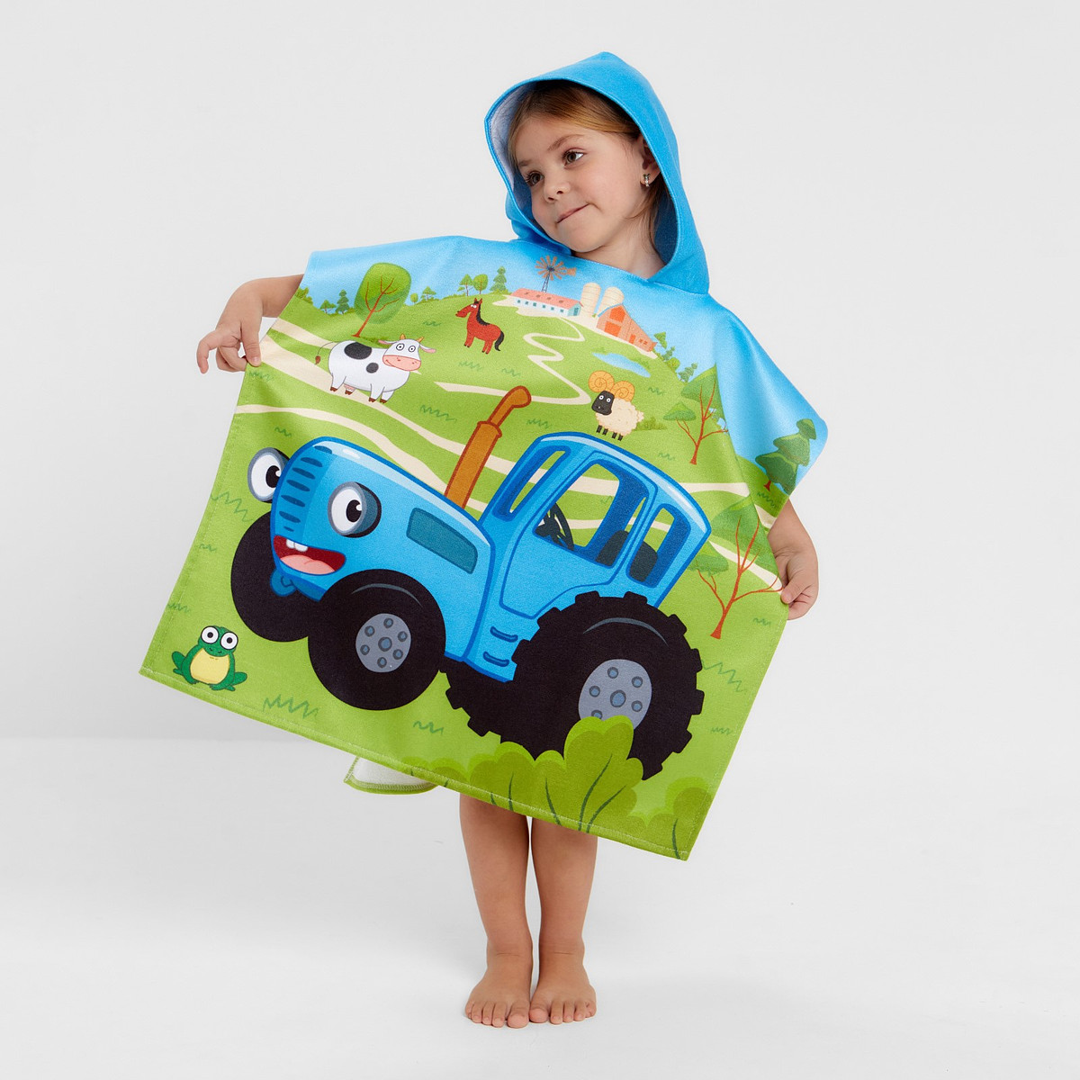 

Полотенце пончо махровое, Зеленый;голубой