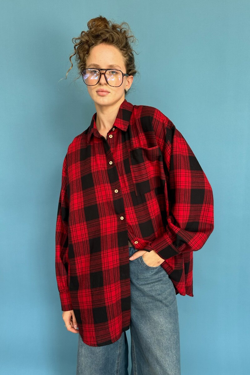 

Рубашка, Красный;черный