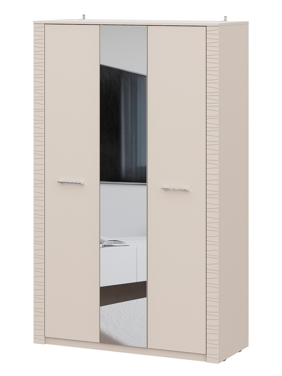 

Шкаф прямой трехстворчатый, Бежевый