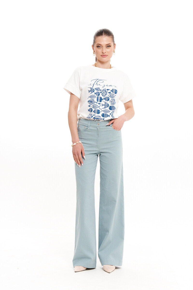 

Брюки женские, Голубой;серо-голубой