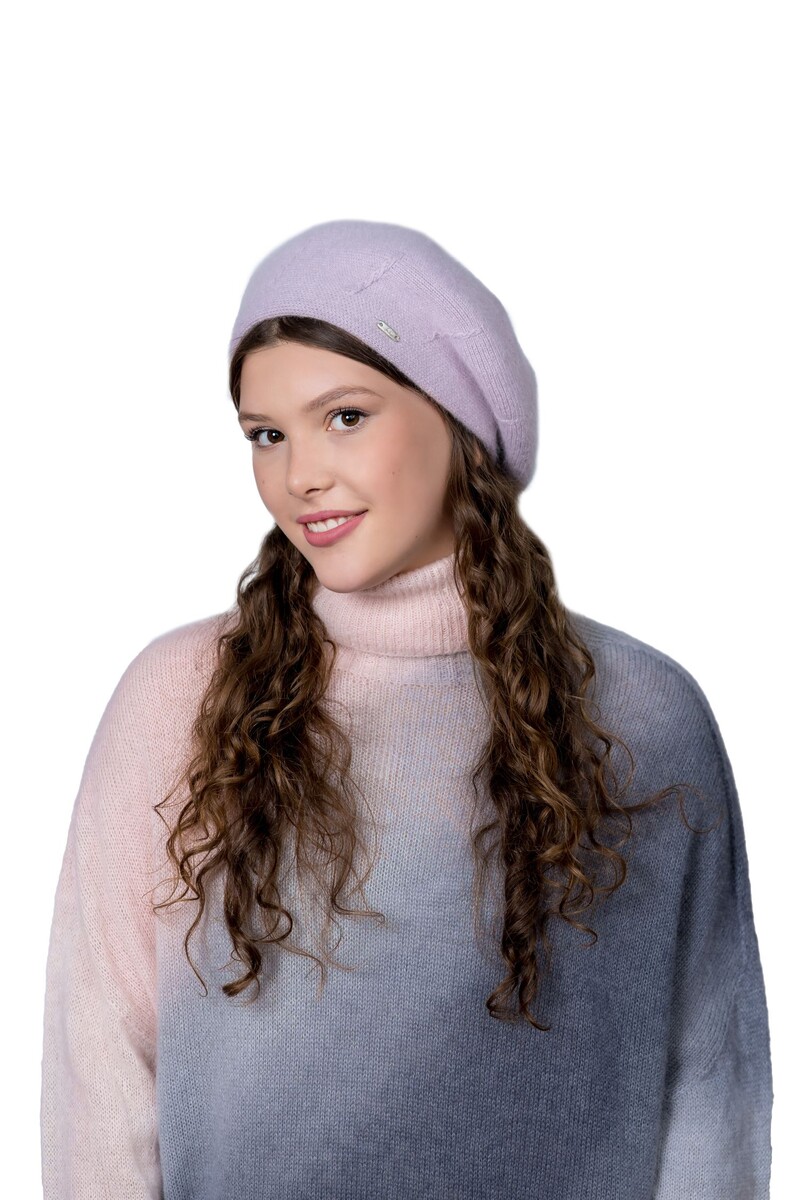 

Берет, Фиолетовый;пудровый