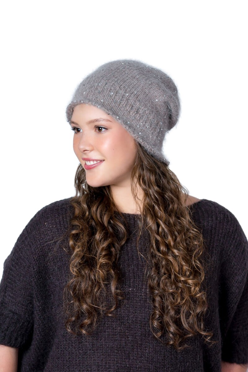 

Шапка, Серый;какао