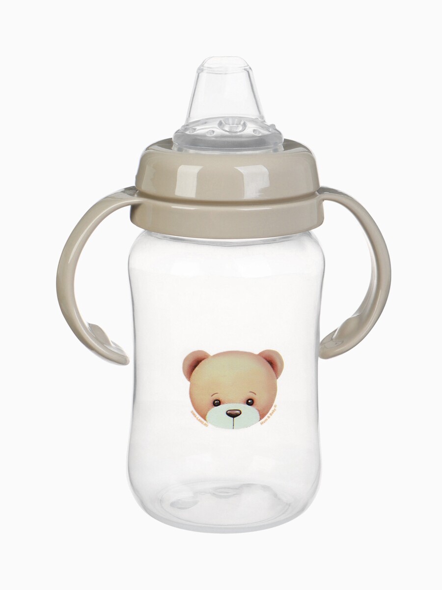 

Поильник - непроливайка baby bear с силиконовым носиком, 270 мл., бежевый mum&baby