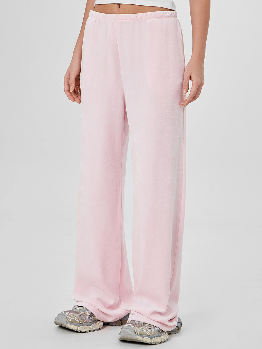 

Брюки женские розовые велюровые с надписью, Розовый;розовый нектар +печать