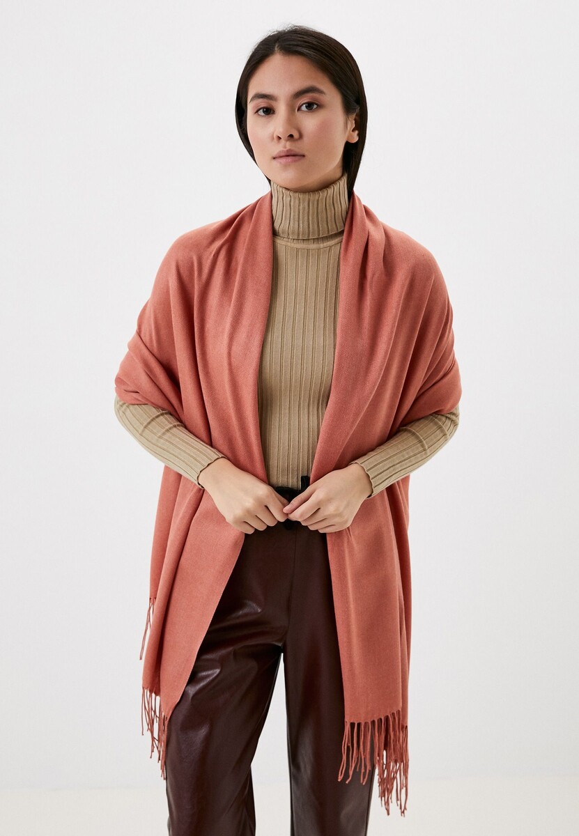 

Палантин, Темно-персиковый меланж