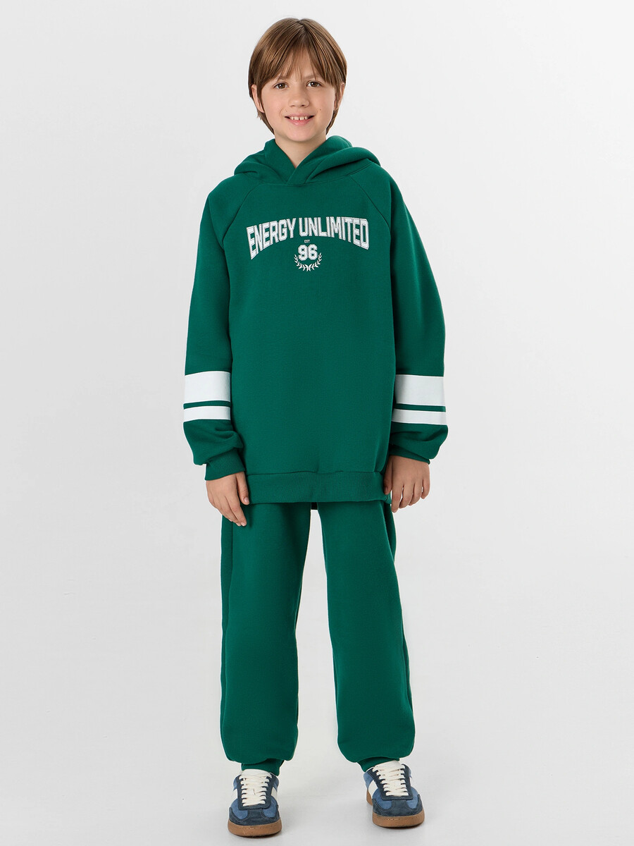 

Комплект для мальчиков (худи, брюки), Зеленый;зеленый +печать1