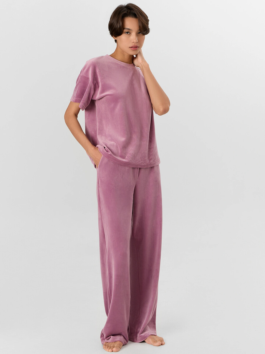 

Комплект женский домашний розовый, Розовый;дымчато -розовый