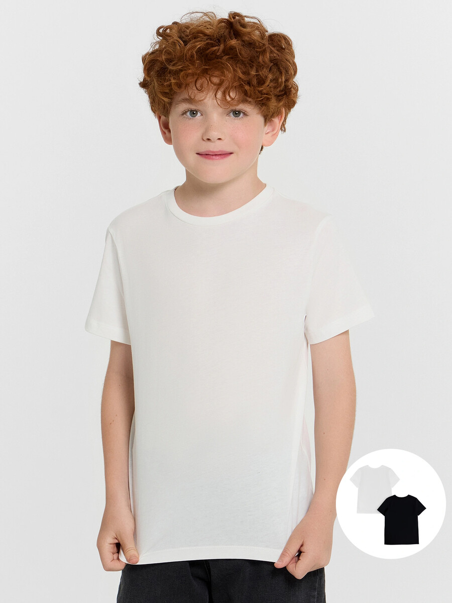 

Футболка для мальчиков 2шт., Белый;черный;белый +черный