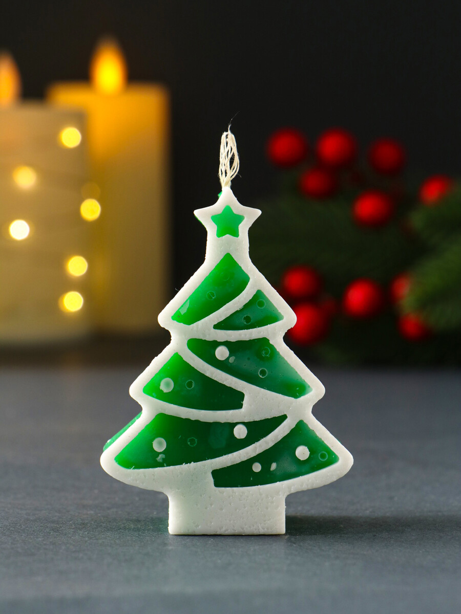 

Свеча новогодняя, Зеленый