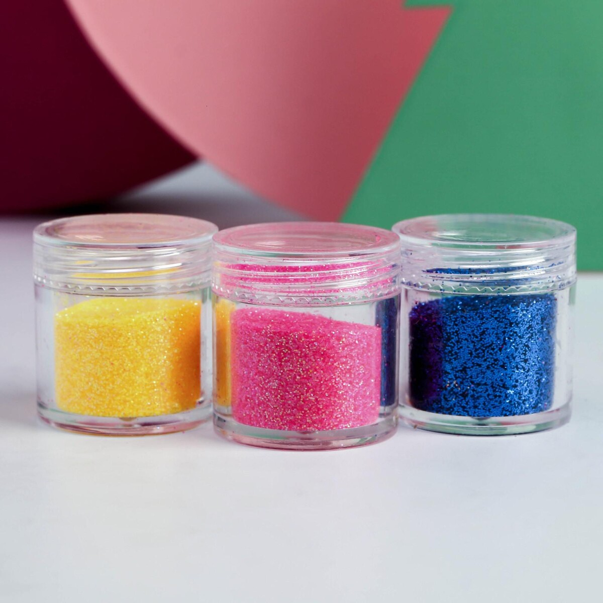 

Набор мелких блесток для декора ногтей winter mood, 3 цвета по 18.1 г, Разноцветный;розовый;желтый;синий