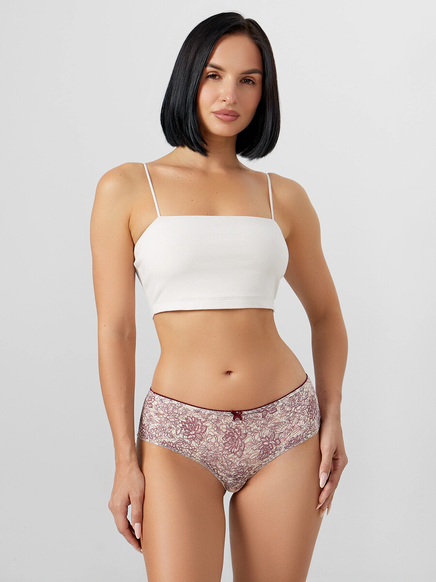 

Трусы шорты женские бордовые кружевные, Бордовый;бордовая абстракция