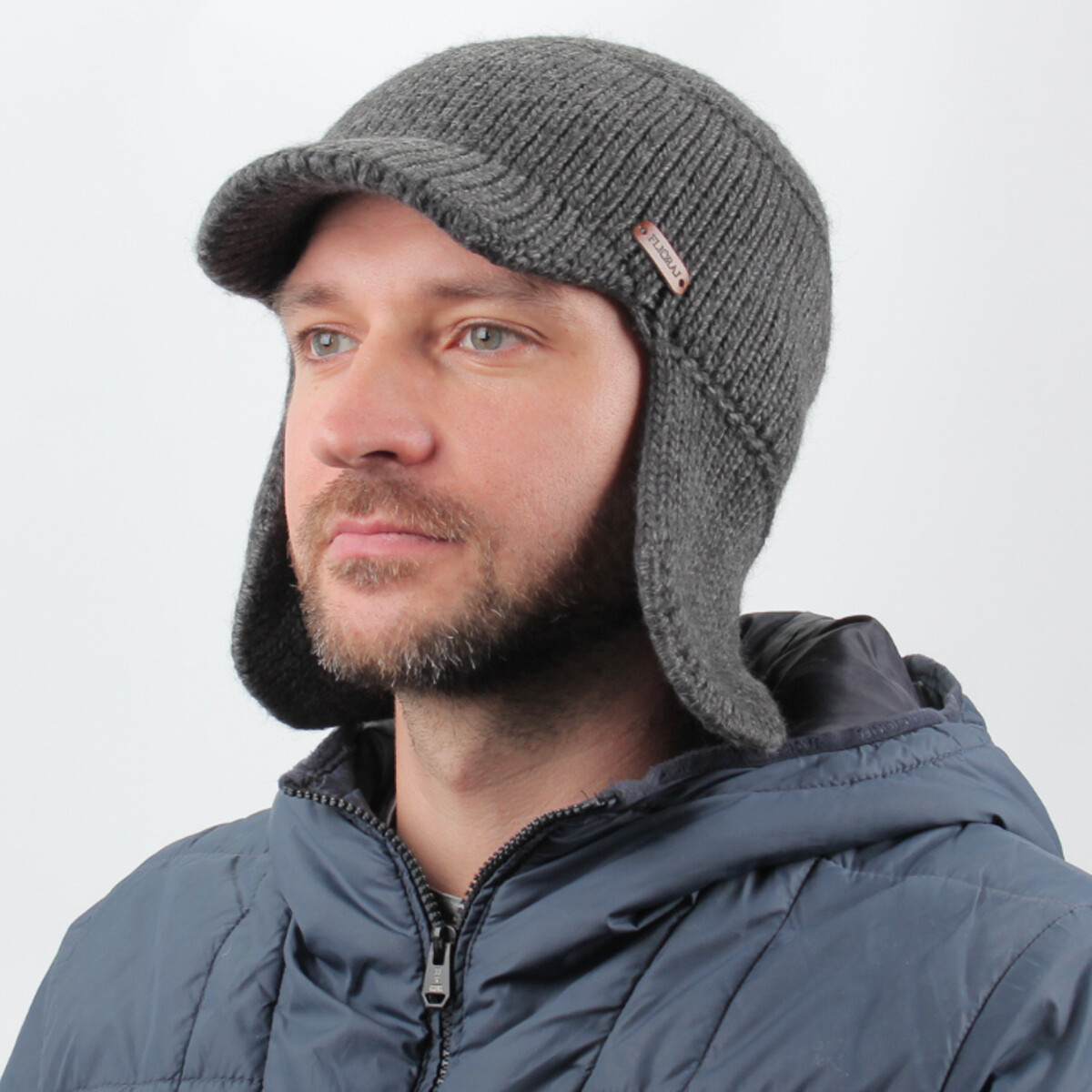 

Шапка ушанка, Серый