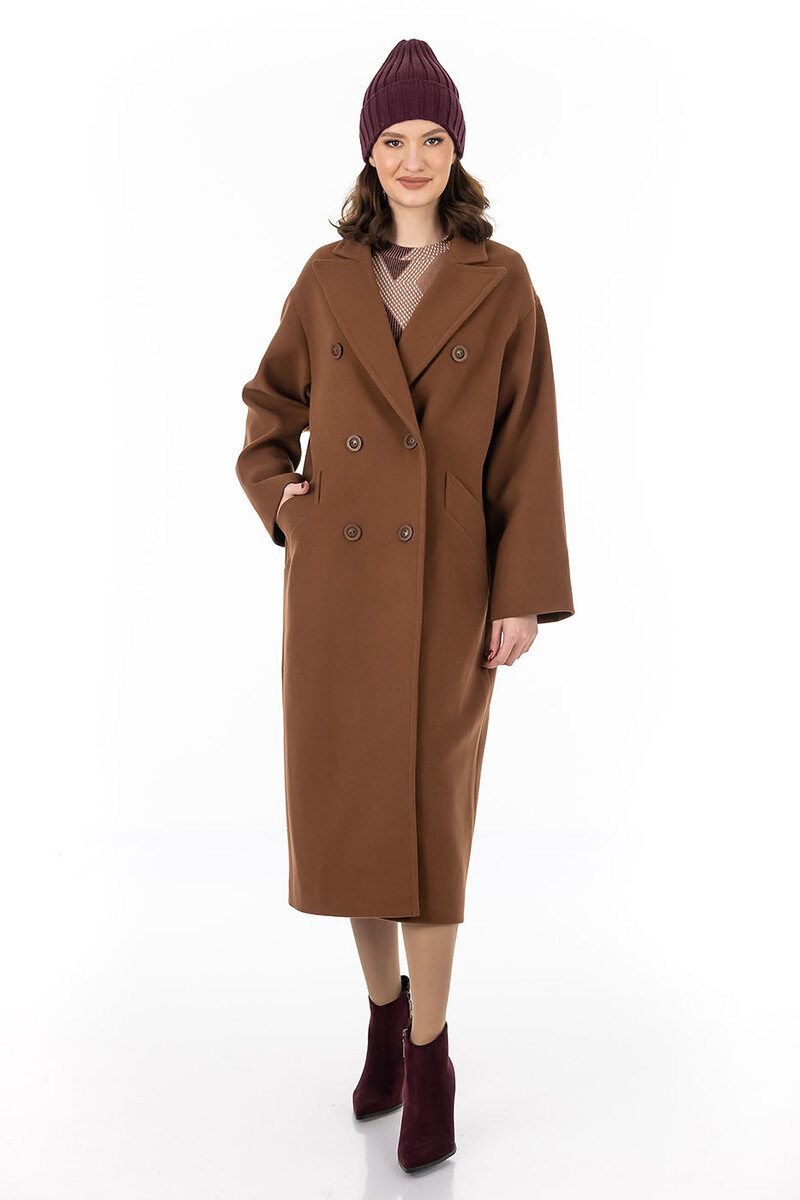 

Пальто, Коричневый;терракот