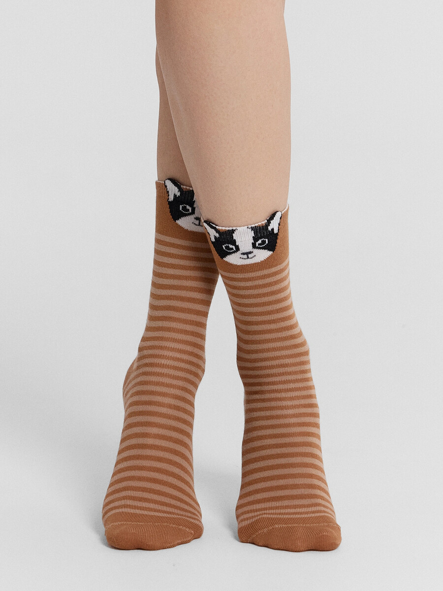 

Носки детские, Коричневый;св.коричневый