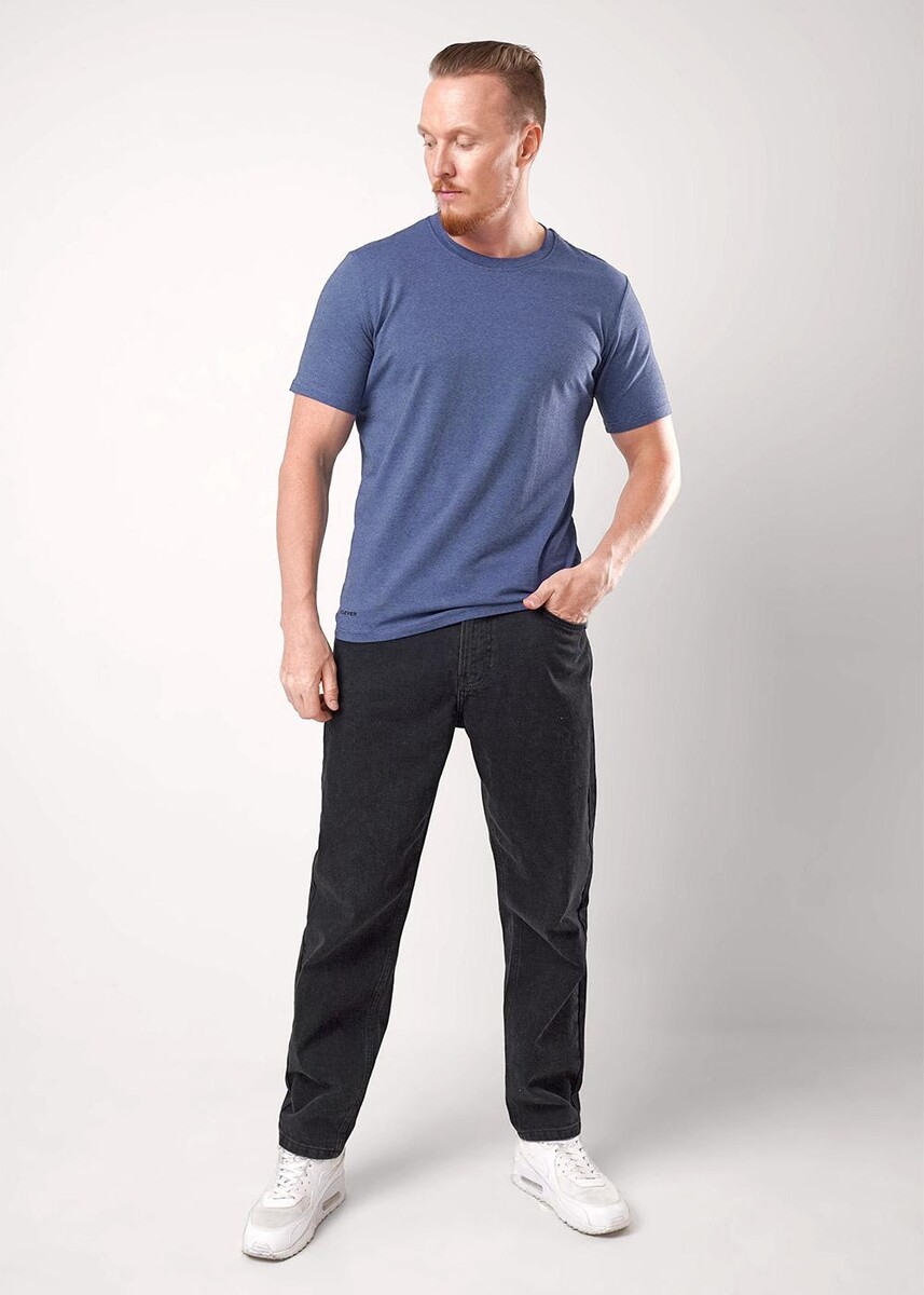 

Футболка, Синий;джинсовый/черный