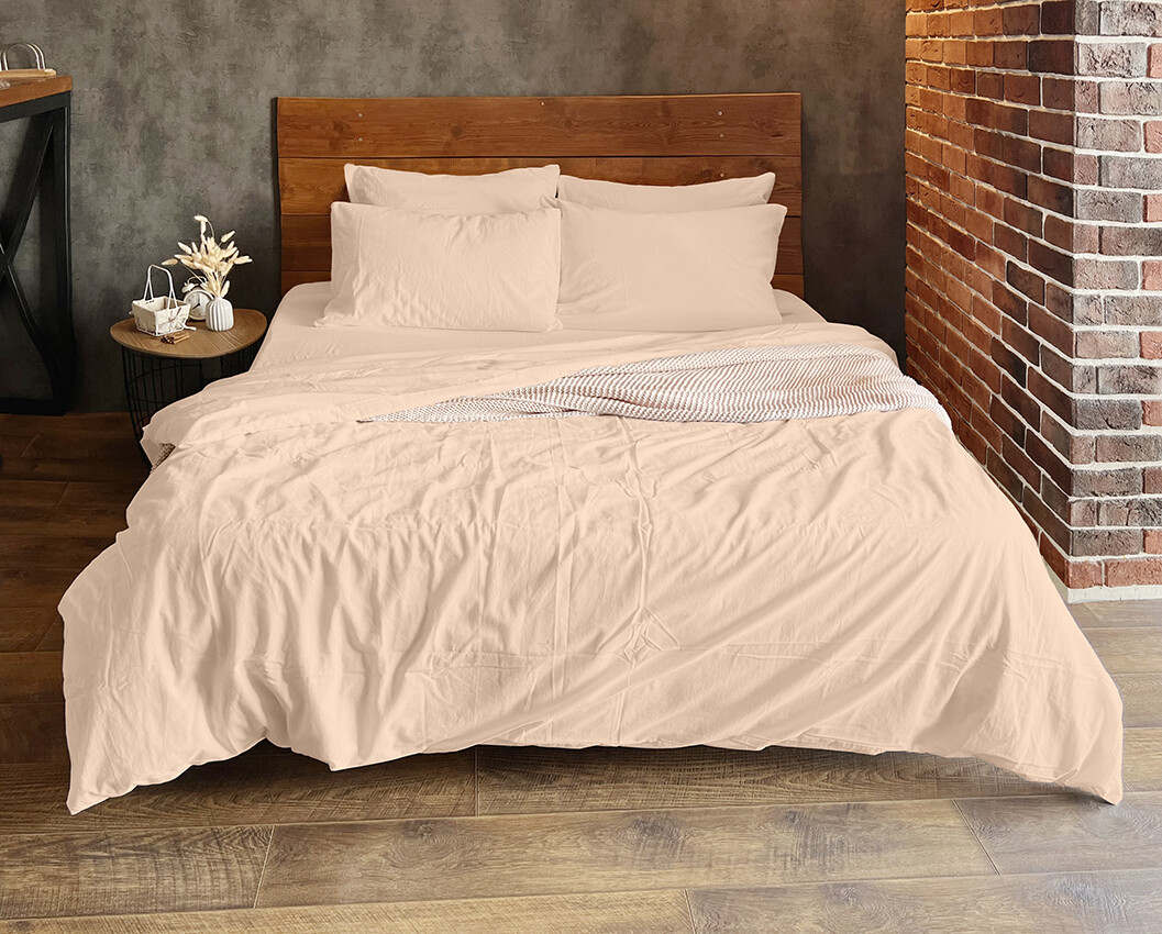 

Постельное белье Евро Мини с простыней на резинке, Бежевый