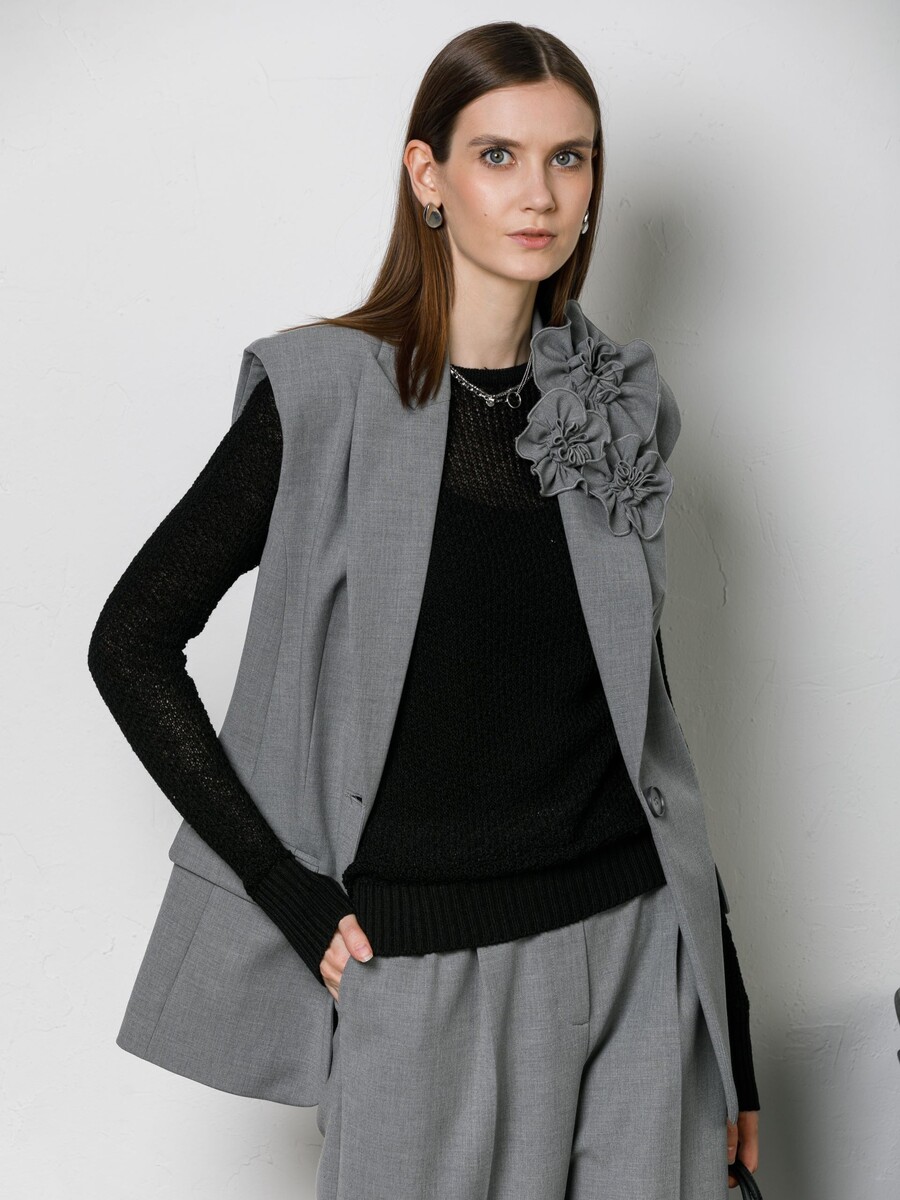 

Жилет, Серый;светлый серый