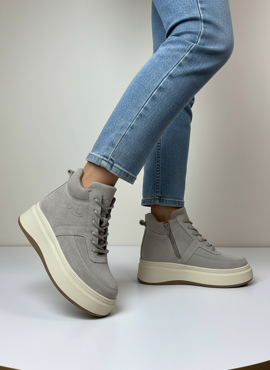 

Ботинки, Серый