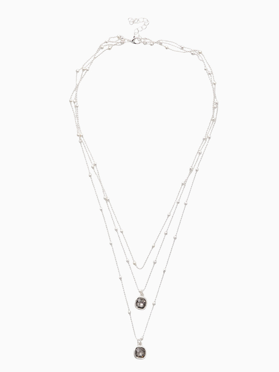 

Колье 3 ярусы, Серый