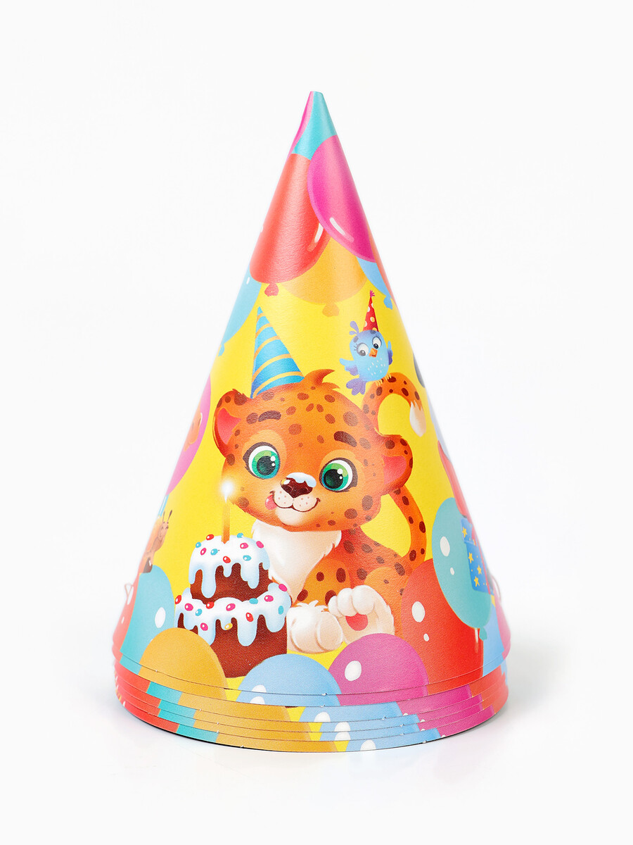 

Колпак праздничный бумажный, Разноцветный