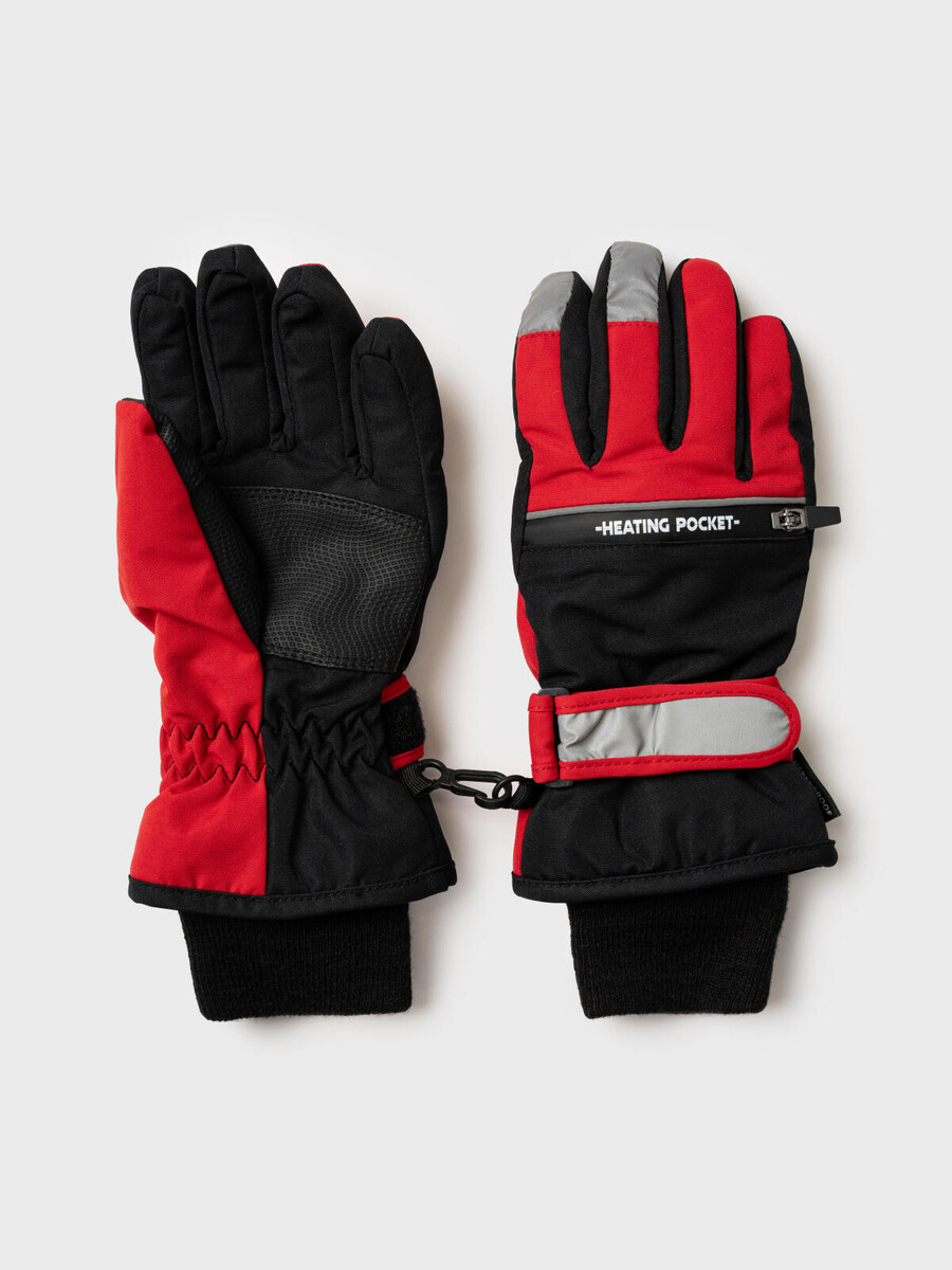 

Перчатки, Черный;красный